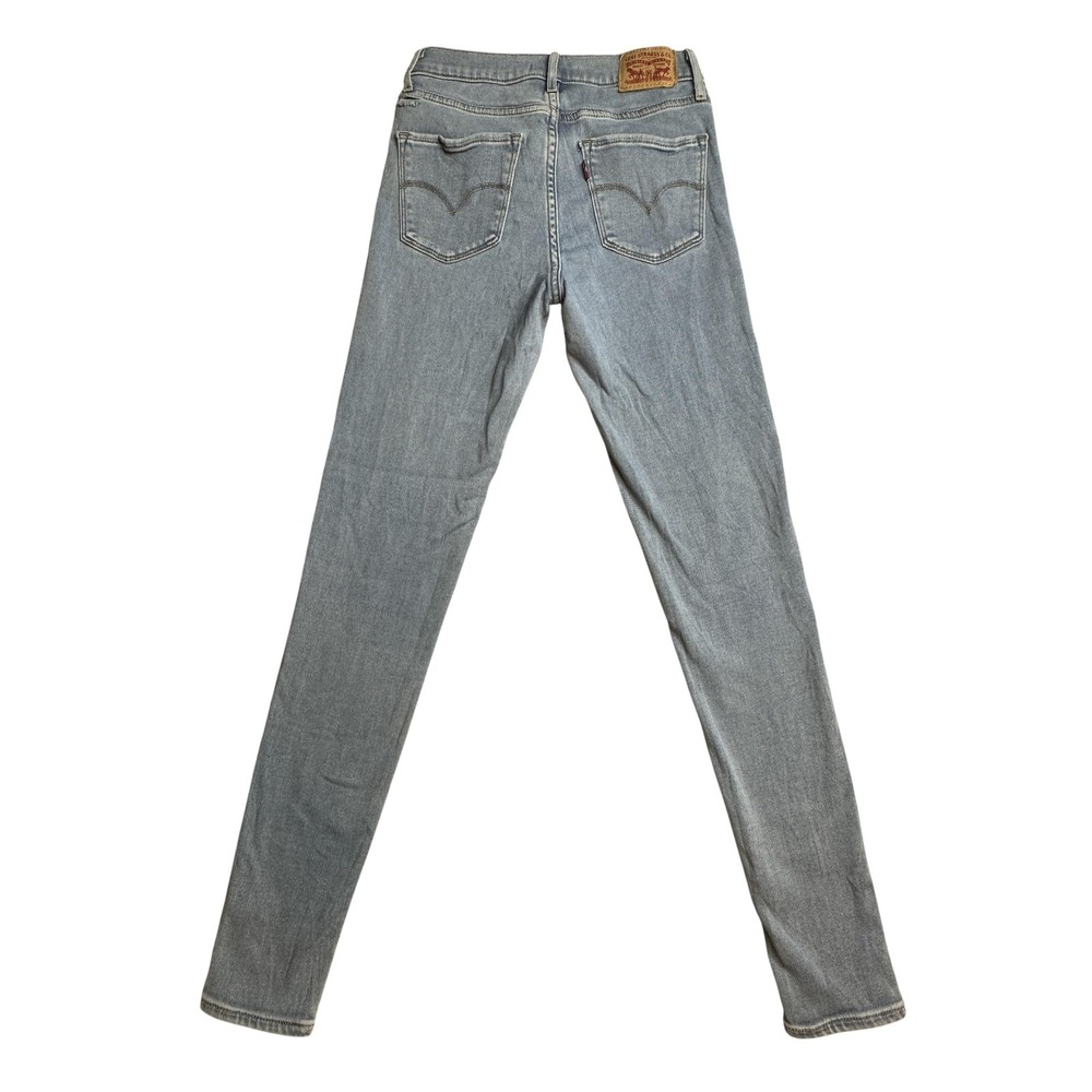 Levi's 720 High Rise Super Skinny Jeans Womens 26 Light Wash Blue Stretch Denim‎
